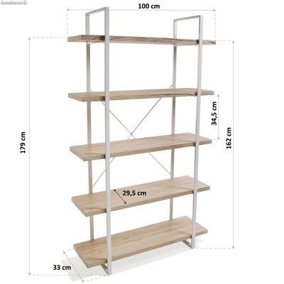 Estantería metálica con 5 estantes de madera (XL) - Sistemas David - Foto 3