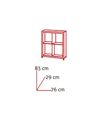 Estantería pequeña kubox 2x2 acabado blanco, 83 cm(alto)76 cm(ancho)29 cm(fondo) - Foto 3