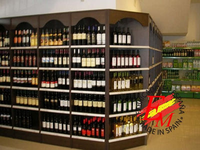 Estanterias supermercados zona vinos