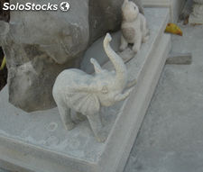 Estatua tallada en granito figura de animal Elefante 48CM