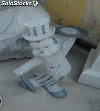 Estatua tallada en granito Figura mickey/mini H85cm