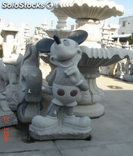 Estatua tallada en granito Mickey/Mini H180cm