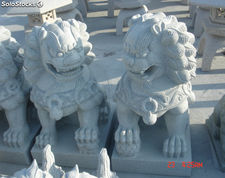 Estatuas de granito tallado modelo León H50cm, estatua león