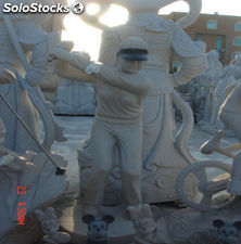 Estatuas talladas de granito - Golf Mujer