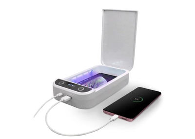 Esterilizador Desinfectante Ultravioleta Smartphone carga inalámbrica Blanco - Foto 2