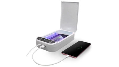 Esterilizador Desinfectante Ultravioleta Smartphone carga inalámbrica Blanco - Foto 3