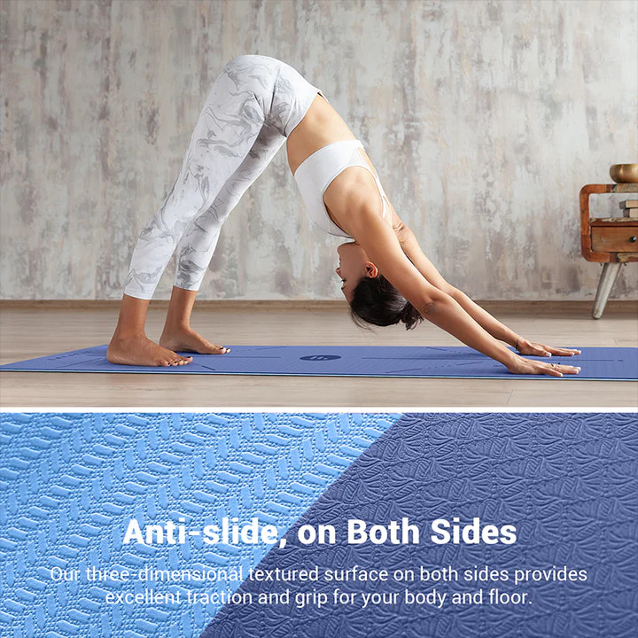 Esterilla de Yoga y Pilates de 6mm Antideslizante 183x61 cm - Con Correa y  Bolsa de Transporte
