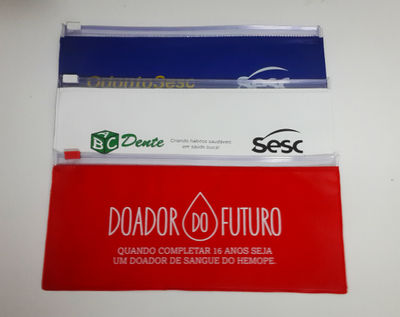 Estojo Envelope Plastico Personalizado C/ Ziper 22x10cm - Foto 5