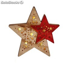 Estrela de Natal Leve Madeira (2,3 x 18,2 x 19 cm)