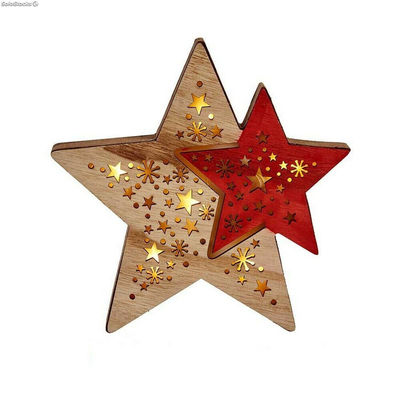 Estrela de Natal Leve Madeira (2,3 x 18,2 x 19 cm)