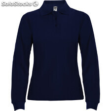Estrella woman long sleeve polo shirt s/xxxl heather grey ROPO66360658
