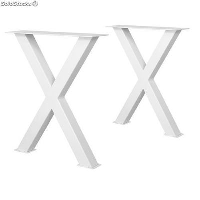 Estrutura de aço para mesa de estilo industrial, pés em formato de cruz - Foto 4
