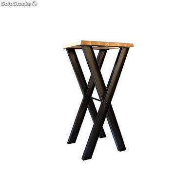 Estrutura para mesa de estilo industrial com vigas de aço em cruz - Foto 3
