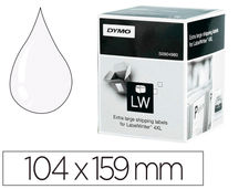 Etiqueta adhesiva dymo labelwriter para envio 104x159 mm blanca para impresoras