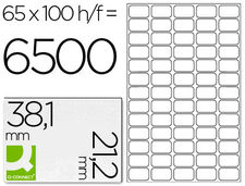 Etiqueta adhesiva q-connect KF00573 -tamaño 38.1X21.2 mm -fotocopiadora -laser