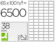 Etiqueta adhesiva q-connect kf01581 tamaño 38,1x21,2mm fotocopiadora laser