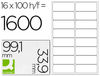 Etiqueta adhesiva q-connect KF01584 tamaño 99.1X33.9 mm fotocopiadora laser