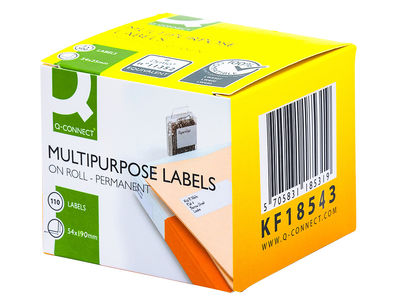 Etiqueta adhesiva q-connect kf18543 compatible dymo 99019 tamaño 54x190 mm caja - Foto 2
