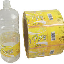 Etiqueta de manga retráctil PVC personalizada para envases de bebidas.