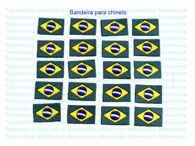 Etiqueta Emborrachada Bandeira do Brasil