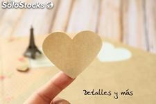 Etiquetas adhesivas Corazón . Complementos para bodas, bautizos y comuniones