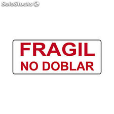 Etiquetas de precaución de uso &quot;FRÁGIL No doblar&quot; 90x35mm