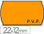 Etiquetas meto onduladas 22 x 12 mm pvp naranja fluor removible rollo 1500 - 1