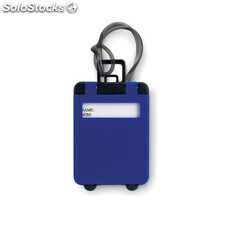 Étiquette de bagage en plastiq bleu royal MOMO8718-37