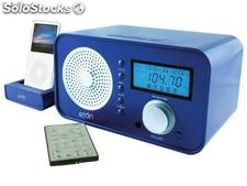 Eton radio con RDS, dock para Ipod, alarma S100 azul estilo retro