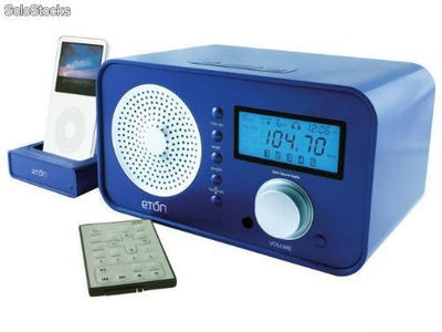 Eton radio con RDS, dock para Ipod, alarma S100 azul estilo retro