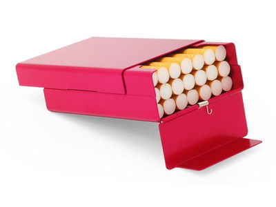 Etui für Zigaretten - Aluminium (Rot)