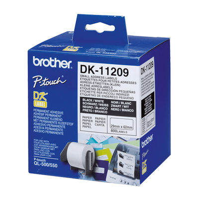 Etykiety do Drukarki Brother DK-11209 62 x 29 mm Biały