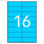 Etykiety samoprzylepne Apli 100 Kartki Fluorine Blue 105 x 37 mm Niebieski - 2