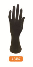 Exhibiting black colored female hand