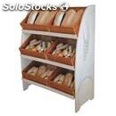 Exhibitor bread-mod. extravirgo-with 6 sloping baskets-dimensions cm l 50 x 110