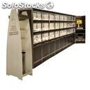 Exhibitor self-service bread-mod. self service c-levy with gloves-50 lt drawers