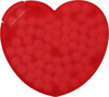 Expendedor de caramelos menta en forma de corazón rojo