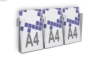 Expositor para folletos de pared A4V 3 Departamentos (A4x3) - Sistemas David