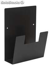 Expositor para folletos de pared metálico A4V (negro) - Sistemas David