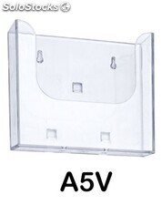 Expositor portafolletos A5V acrílico transparente - Sistemas David