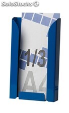 Expositor portafolletos metálico 1/3 A4V Azul - Sistemas David