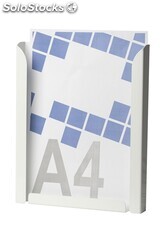 Expositor portafolletos metálico A4V color Blanco - Sistemas David