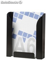 Expositor portafolletos metálico DIN A6 color Negro - Sistemas David