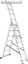 Extensible ladder aluminum Steps 3 x 7
