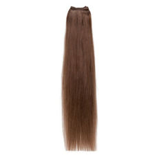 Extension cabello natural tejido liso 50-55 cm 100 gramos color 30 castaño claro