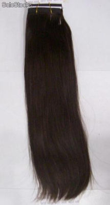 Extension pour cheveux lisses de 18 pouces avec couleur 2# - Rémy Brésilien
