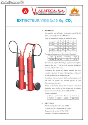 Extincteur 2x10 Kg. CO2 - Photo 2