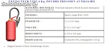 Extincteur 6 Kg. Poudre pression auxiliaire