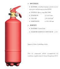 Extincteur vide 2 Kg. Poudre pression permanente