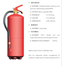 Extincteur vide 9 Kg. Poudre pression permanente